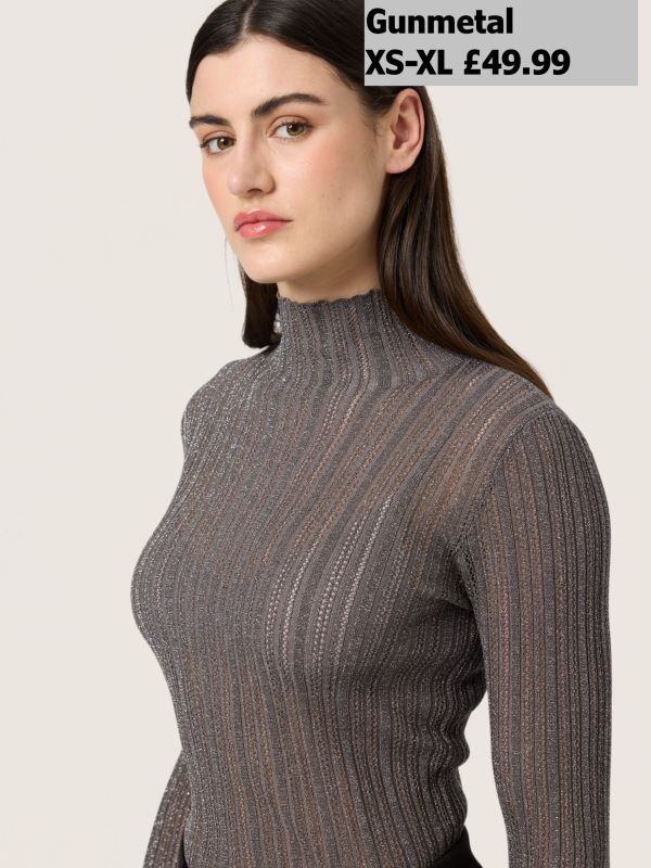 30407775 Laisa Top Gunmetal XS XL £49.99 Model 2