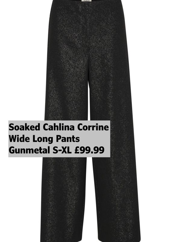 30407809 Cahlina Corrine Wide Long Pants Gunmetal S XL£99.99