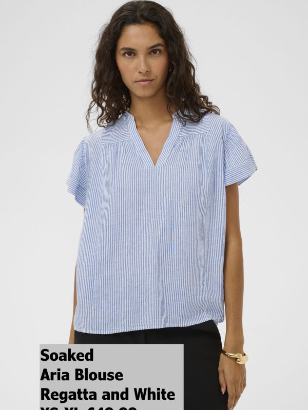 30408976 Aria Blouse Regatta And White XS XL £49.99 Model 3