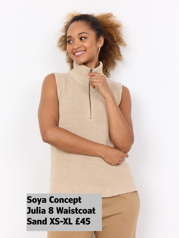 33569 Julia 8 Waistcoat Sand XS XL £45 Model 1