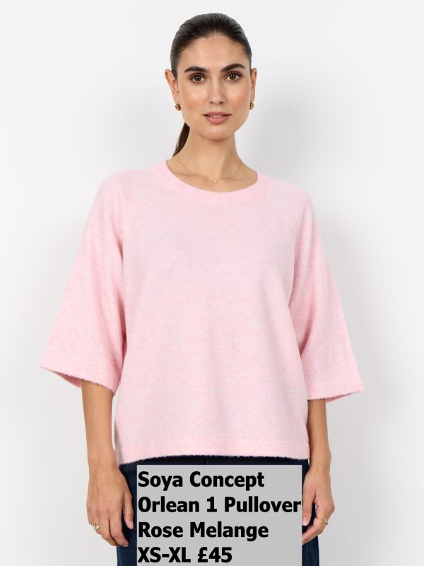 33715 Orlean 1 Pullover Rose Melange XS XL £45 Model 1