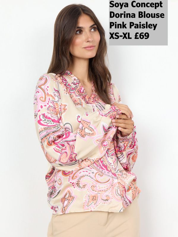 40544 Dorina 2 Blouse XS XL Pink £69 Model 1