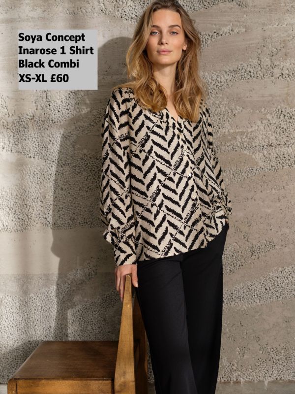 40824 Inarose 1 Shirt Black Combi XS XL £60 Model 4