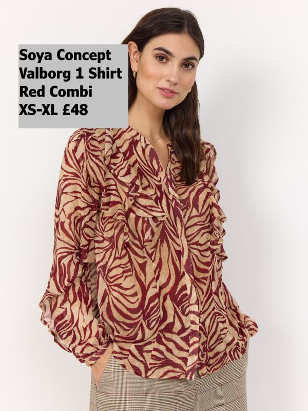 41408 Valborg 1 Shirt Red Combi XS XL £48 Model 1