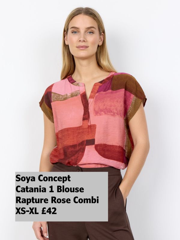 41581 Catania 1 Blouse Rapture Rose Combi XS XL £42 Model 1