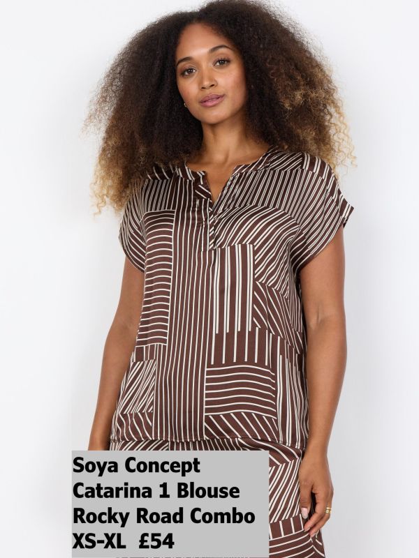 41636 Catarina 1 Blouse Rocky Road Combo XS XL £54 Model 1