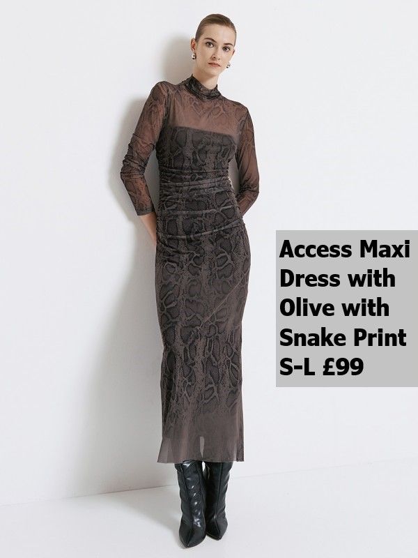 44-3328-OLIVE-maxi-Turtle-neck-dress-with-snake-print-S-L-99