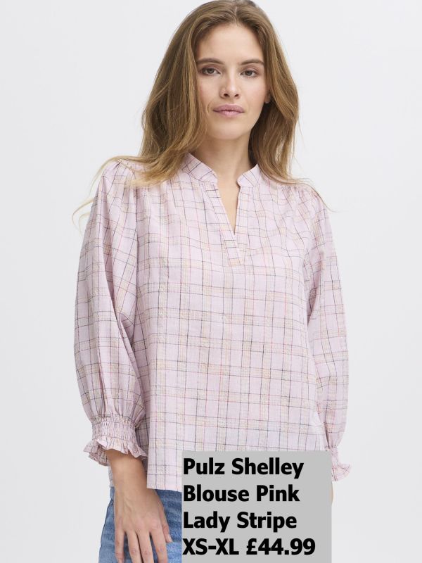 50209231 Shelley Blouse Pink Lady Striped Xs XL £44.99 Model 7