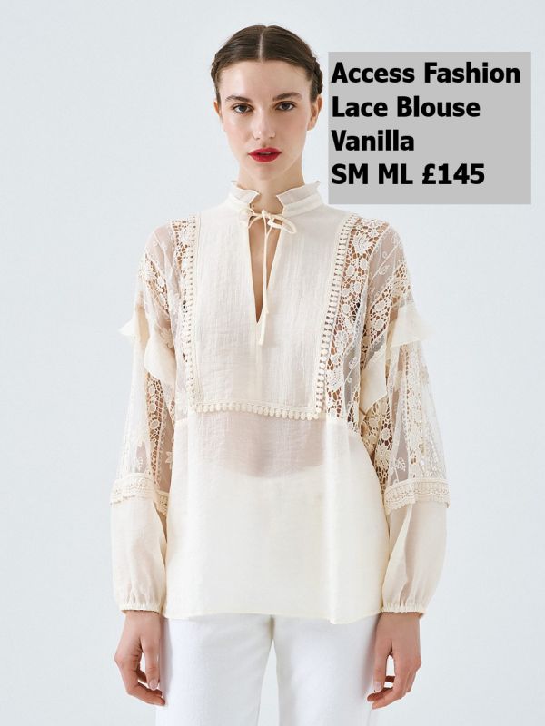 63 2087 VANLA 01 Lace Blouse SM ML £145 Model 2