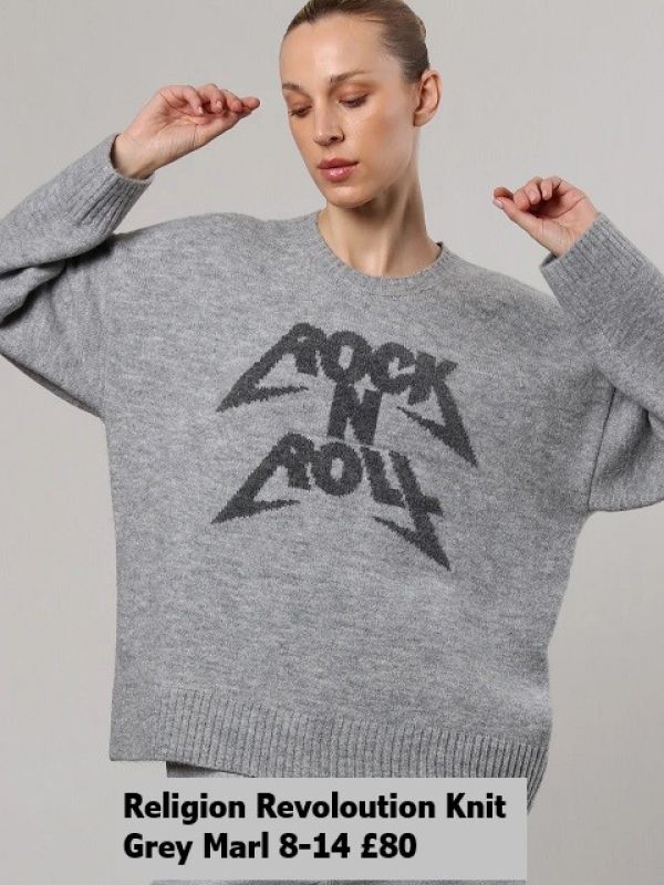 74HROW35 Revoloution Jumper Grey Marl 8 14 £80 Model 1