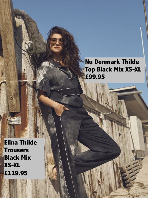 7912 10 Elina Thilde Trousers Black Mix XS XL £119.95 Model 1
