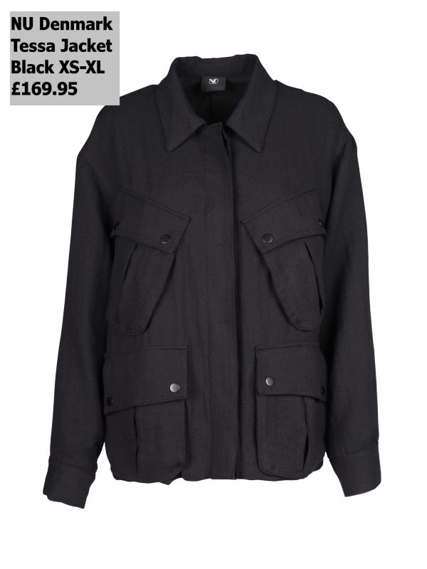 7944 35 Tessa Jacket Black XS XL £169.95