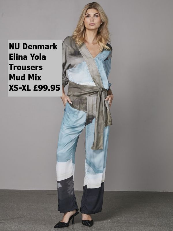 8306 10 Elina Yola Trousers Mud Mix £99.95 XS XL Model 1
