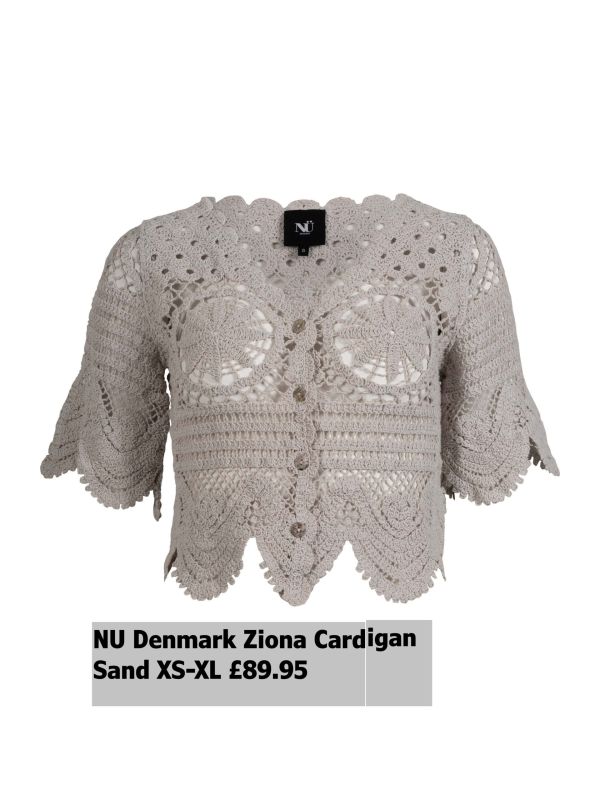 8419 65   Ziona Cardigan Knit Sand XS XL £89.95