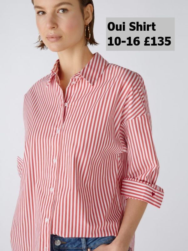 87719 Shirt Blouse Red White 10 16 £135 Model 4