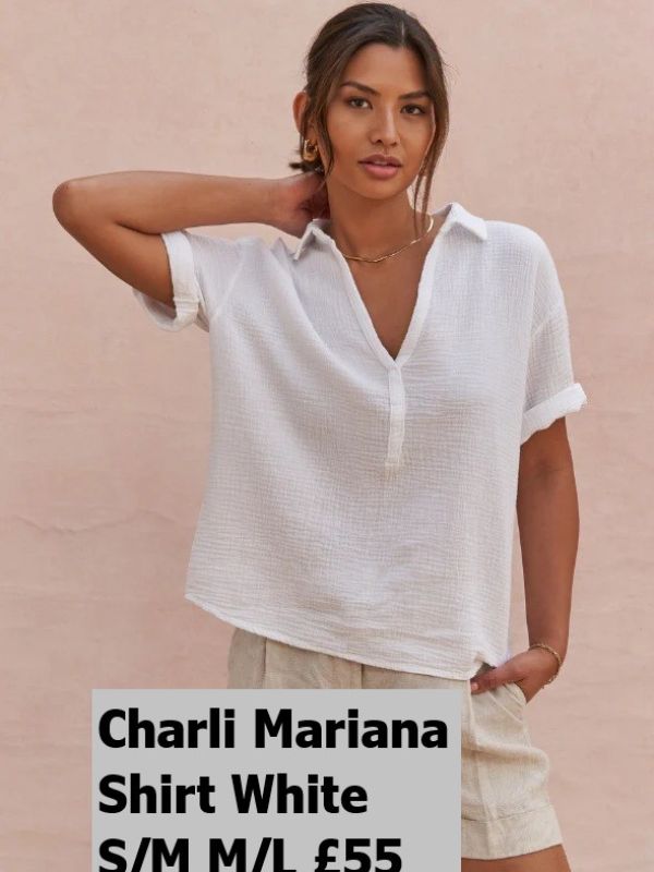 Mariana Shirt White SM ML £55 Model 4