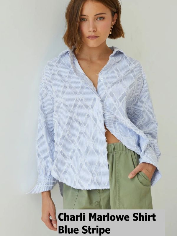 Marlowe Shirt Blue Stripe Sm Ml Lx £79 Model 2