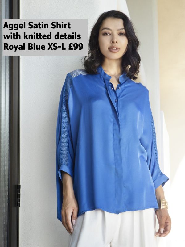 SS65002KF-ROYAL-BLUE-Satin-Shirt-with-knitted-details-XS-L-99