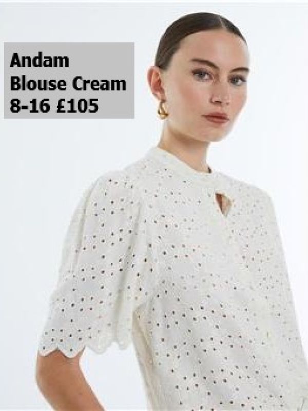 V252130 Blouse Cream 8 16 £105 Model 4