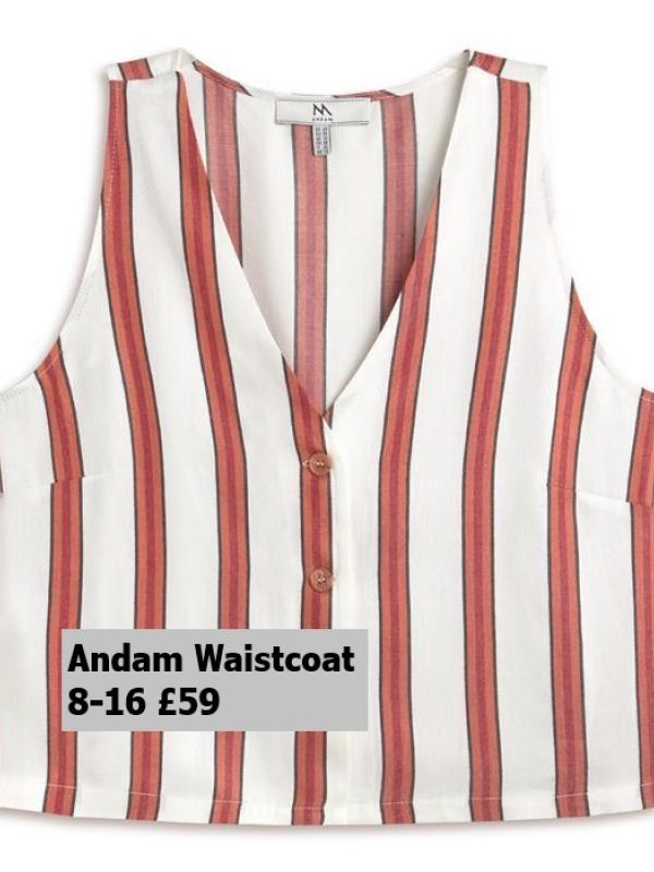 V252482 Waistcoat Orange Stripe 8 16 £59