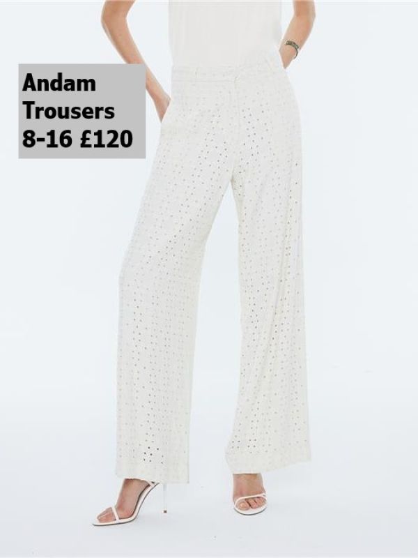 V254131 Trousers Cream 8 16 £120 Model 2